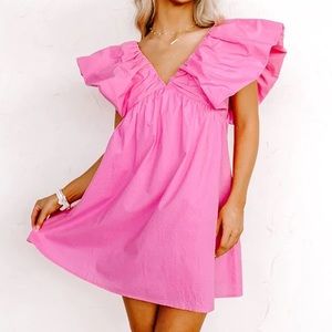 day+moon pink mini dress